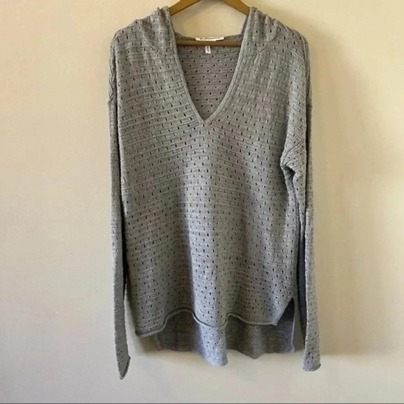 BCBGeneration Gray Knit Hooded Sweater - Picture 2 of 9